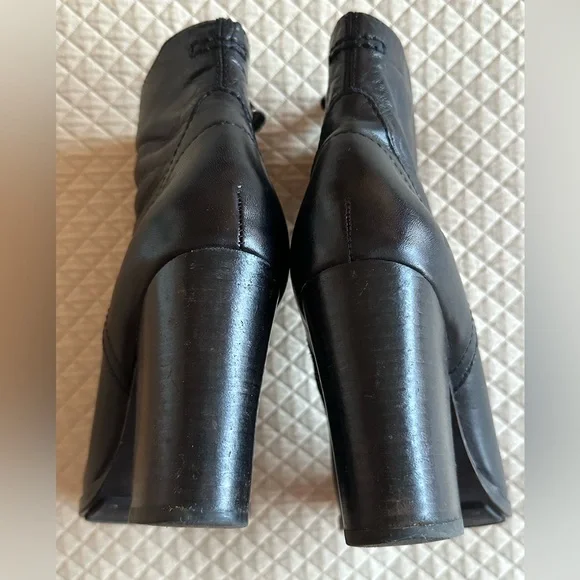 Frye Parker Short Boot Black leather bootie Sz 6 - Picture 10 of 13